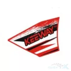 Naklejka osłony przedniej prawej, czerwona RB07, Keeway Fact 05524B59RB07