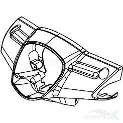 Osłona kierownicy przednia błękitny DHB Kymco Like