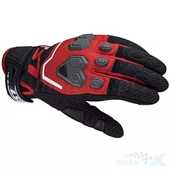 Rękawice motocyklowe, wiosna, lato, LS2 Vega Black Red