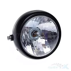 Lampa przednia czarna matowa homologacja Junak 121 / Barton Volcano / GB Motors Cafe Bike