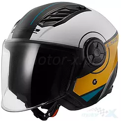 Kask otwarty LS2 OF616 Airflow II Cover Biało-Brązowy