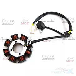 Stator iskrownik, stojan alternatora, 8 cewek Romet / Junak Euro 3