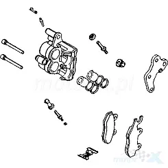 Zacisk hamulcowy przedni prawy, grafitowy J2A, Kymco CV3 550