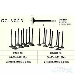Zawór wydechowy Vesrah GG-3043-EX