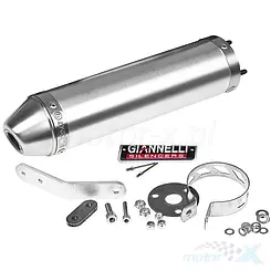 Końcówka wydechu, tłumik, Giannelli Supermoto Aluminium, Derbi Senda 2000, DRD / Gilera RCR, SMT (E)
