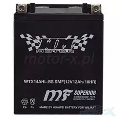 Akumulator bezobsługowy WM Motor SMF WTX14AHL-BS (YTX14AHL-BS) 12V 12Ah 135x88x165mm
