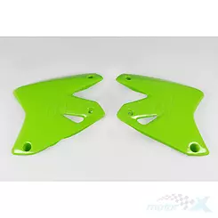 Osłony chłodnicy zielone UFO Plast Kawasaki KLX 400R 03-