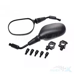 Lusterka uniwersalne, z homologacją E24, z obejmami, na kierownicę 22mm, WM Motor, do skutera, motocykla, ATV