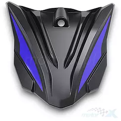 Osłona przednia środkowa, czarna 001Z, z naklejkami, QJMotor SRT 800 S / SRT 800 SX