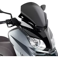Szyba czołowa, czarna błyszcząca, 37x43cm, Kappa, KD446B, Yamaha X-MAX 125/250, MBK Skycruiser 125