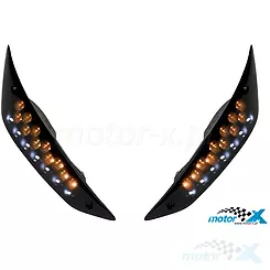 Kierunkowskazy przednie DMP Black LED Lexus Style, Piaggio Zip Cat / Zip 4T / Zip SP 2 / Zip 100