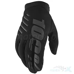 Rękawice motocyklowe offroad, czarne, 100 Percent (100%) Brisker