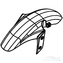 Błotnik przedni czarny mat NEP Kymco K-Pipe / K-PW 50-125