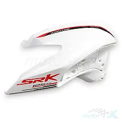 Osłona zbiornika tylna lewa, biała 005Z, QJMotor SRK 125 S