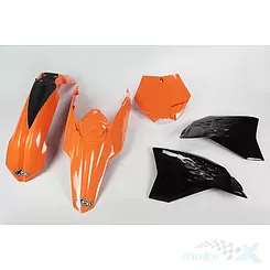 Zestaw osłon nadwozia pomarańczowo-czarny UFO Plast KTM SX / SX-F 07-10