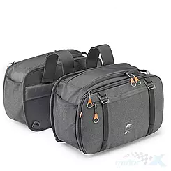 Sakwy boczne, rozszerzalne 16-25L, szare Kappa Alpha Range AH202BK