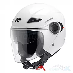 Kask otwarty Jet Kappa KV22 Floryda z blendą biały połysk