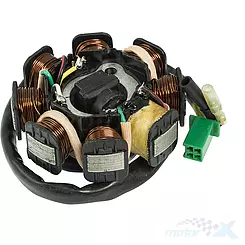 Stator iskrownik, stojan alternatora, 8 cewek, 3 piny żeńskie, 5 przewodów Bashan BS150S-2