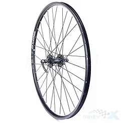 Felga przednia, koło rowerowe 26", O/ALEXRIMS MD17 V, czarna, GL-B44F-QR, 32 szprychy, szybkozamykacz