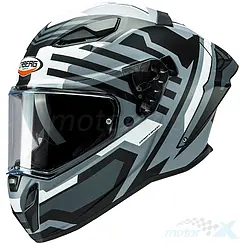 Kask motocyklowy integralny, czarno-szaro-biały, Caberg Drift Evo II Horizon