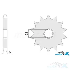 Zębatka przednia JT 520, 15z, Aprilia 125