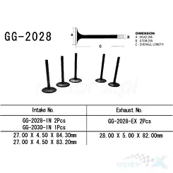 Zawór ssący Vesrah GG-2028-IN