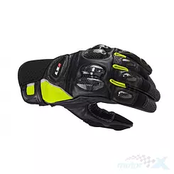 Rękawice motocyklowe, wiosna, lato, jesień, LS2 Spark 2 Leather Hi-Vis Yellow