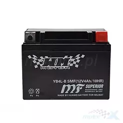 Akumulator bezobsługowy WM Motor SMF YB4L-B 12V 4Ah 120x70x92mm
