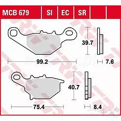 Klocki hamulcowe Sinter Offroad KH230 TRW Lucas MCB679SI