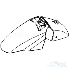 Błotnik przedni jasny szary metalik HKP Kymco People S