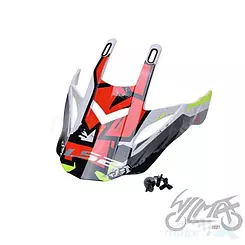 Daszek kasku mx437 evo crusher black red