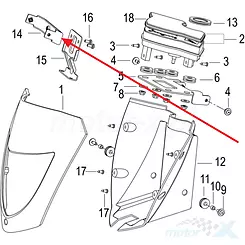 Stelaż przedni Keeway 65550D040000