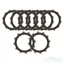 Tarcze sprzęgła, 8 sztuk, Psychic Motorsports MX-03537C (EBS4498)