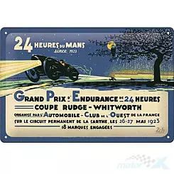Tablica, plakat 20x30 cm, tłoczona blacha, 24h le mans first 22396