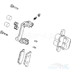 Zacisk hamulcowy tylny, czarny NEA, Kymco Downtown / X-Town