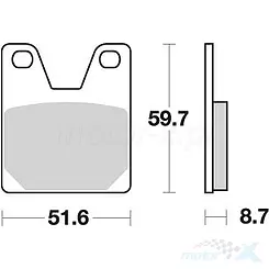 Klocki hamulcowe  karbonowe SBS Dual Carbon Racing 733DC
