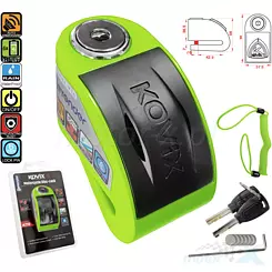 Blokada tarczy hamulcowej, sworzeń 6mm, zielony fluo, KOVIX KT6, do skutera, motocykla, hulajnogi elektrycznej