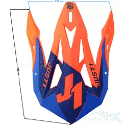Daszek kasku JUST1 J32 KIDS VERTIGO PEAK blue-fluo orange