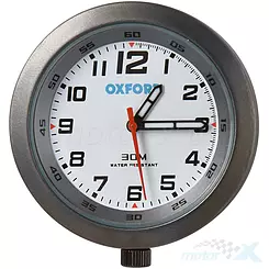 Zegarek motocyklowy, analogowy, tytan, Oxford AnaClock Titanium Case & White Face