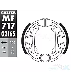 Szczęki hamulcowe 100x20mm Galfer MF717