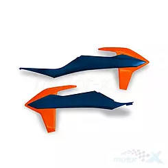 Osłony chłodnicy niebiesko-pomarańczowe UFO Plast KTM EXC / EXC-F / SX / SX-F 