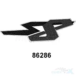 Naklejka "B" osłony przednia lewa, kolor T01, Kymco Super 8 Euro 4