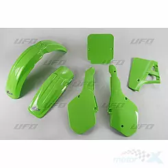 Zestaw osłon nadwozia zielony UFO Plast Kawasaki KX 125 87'