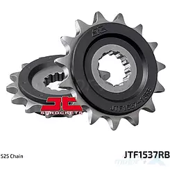 Zębatka przednia 525 15 zębów, RB - gumowa prowadnica łańcucha, 21.7 / 25mm JT Sprockets JTF1537