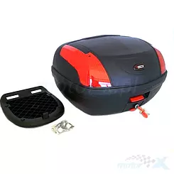 Kufer centralny 46L czarny z odblaskiem VBox 0889
