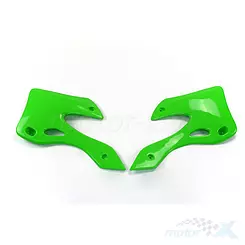 Osłony chłodnicy zielone UFO Plast Kawasaki KX 125 / 250 99-02