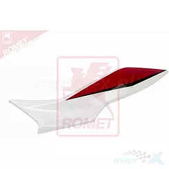 Osłona tylna górna lewa biało czerwona Romet Arrow Fly / Barton FR
