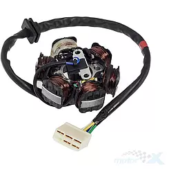 Stator iskrownik, stojan alternatora, 6 cewek, 5 pinów żeńskich, kostka płaska 139FMB 50 4T AC