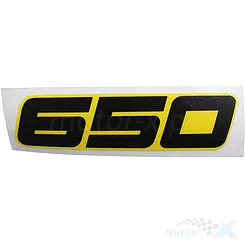 Naklejka błotnika przedniego NJ03 "650" lewa QJMotor SVT 650 / SVT 650 X