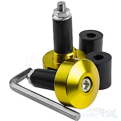 Końcówki kierownicy 13mm / 17.5mm złote 2 sztuki